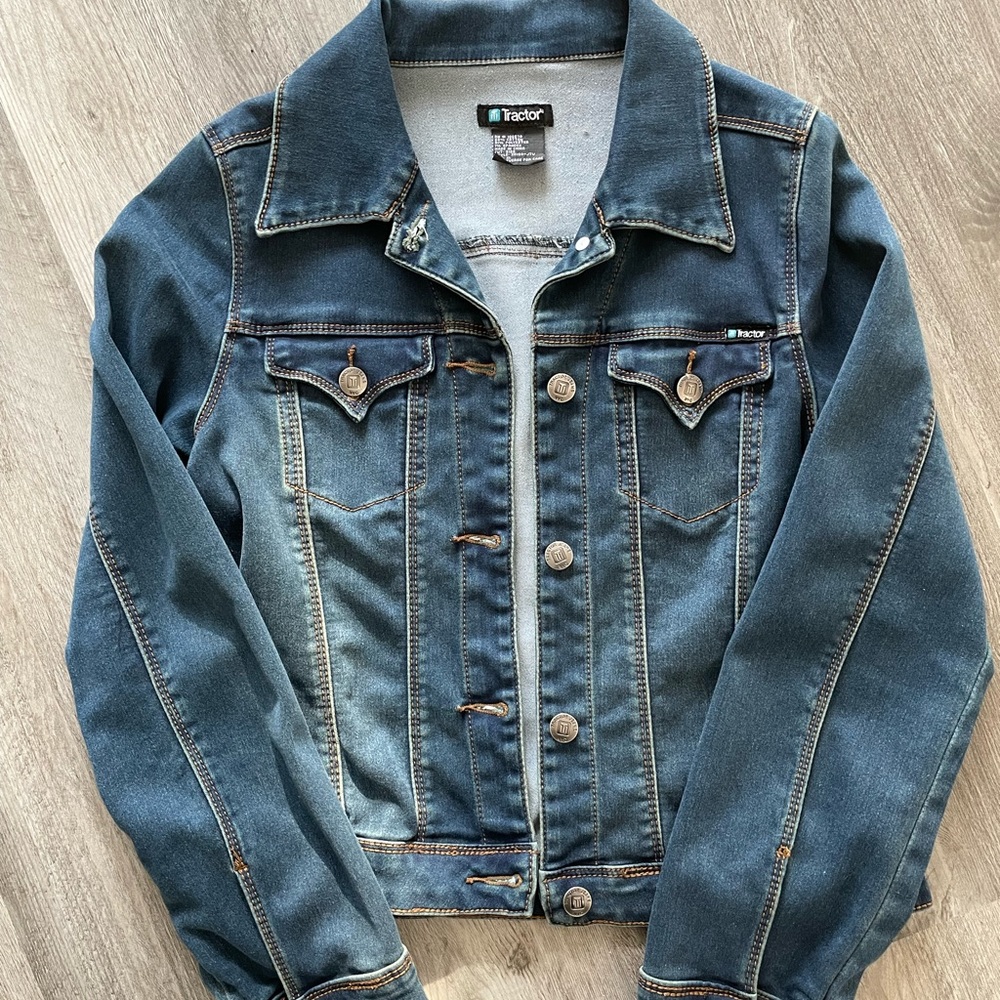Tractor Jean jacket. Size youth XL